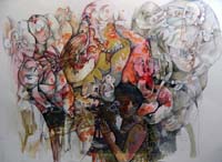 Homenaje a Sara Gomez mixta cartulina 70x50cm 2017