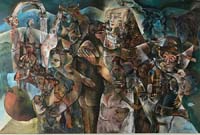 SERIE rAÍCES I 130 X160 MIXTA LIENZO OFRENDASA ELEGUA 2014