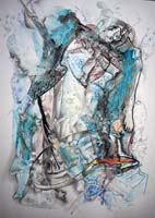 Serie ISLA AL SUR VIII. Técnica dibujo sobre cartulina. 70 x50 cms. Año 2007