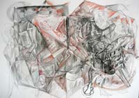 Serie ISLA AL SUR XVIII. Técnica mixta sobre cartulina. 70 X50 cms. Año 2007